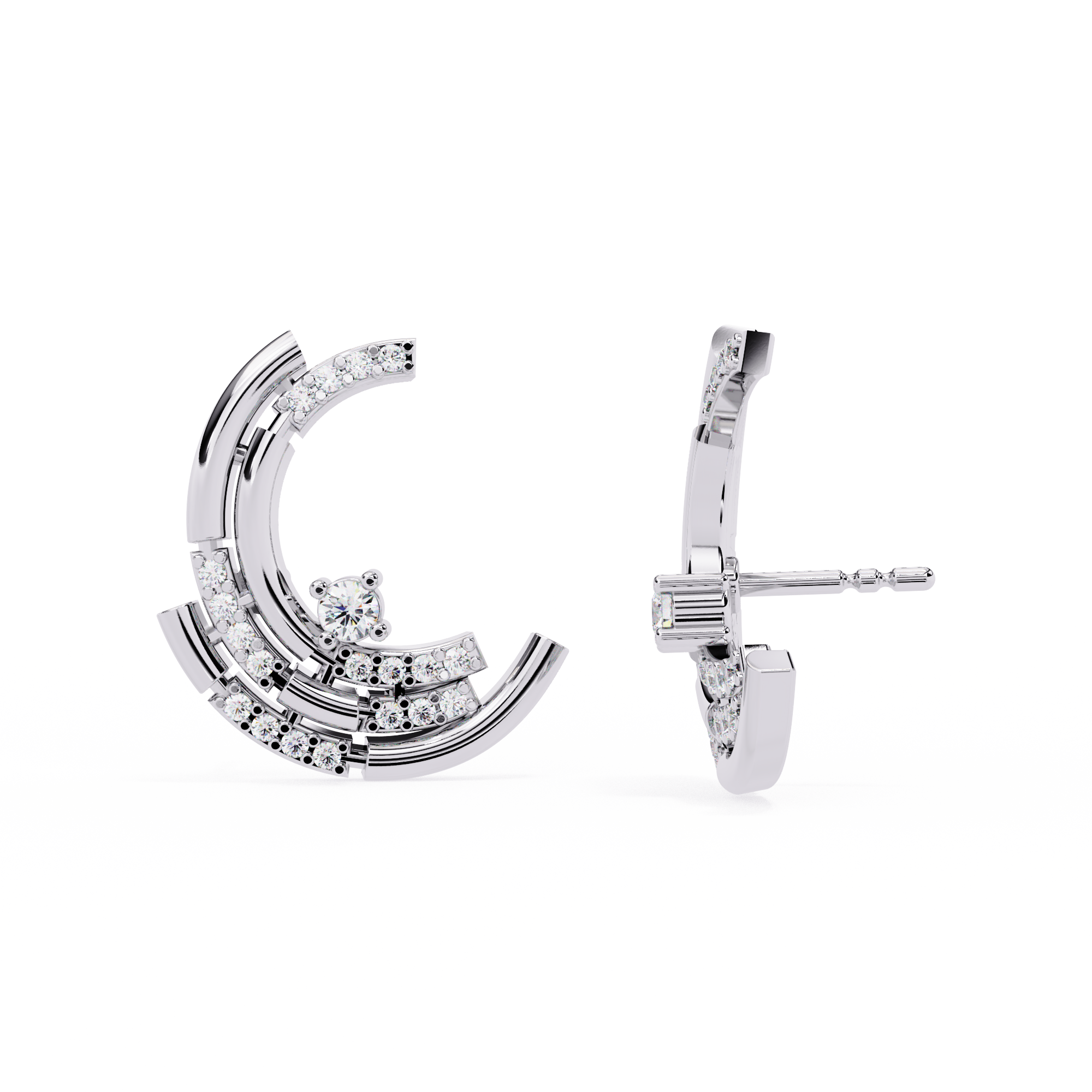 0.21ct Arc Earrings – Solitairekart Diamond Jewelry